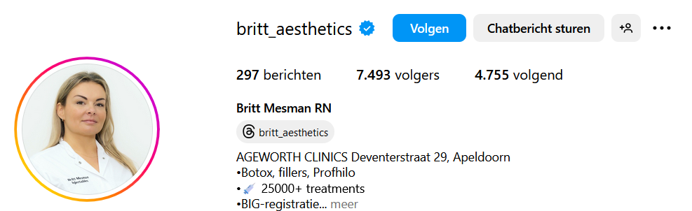 Instagram Britt Mesman